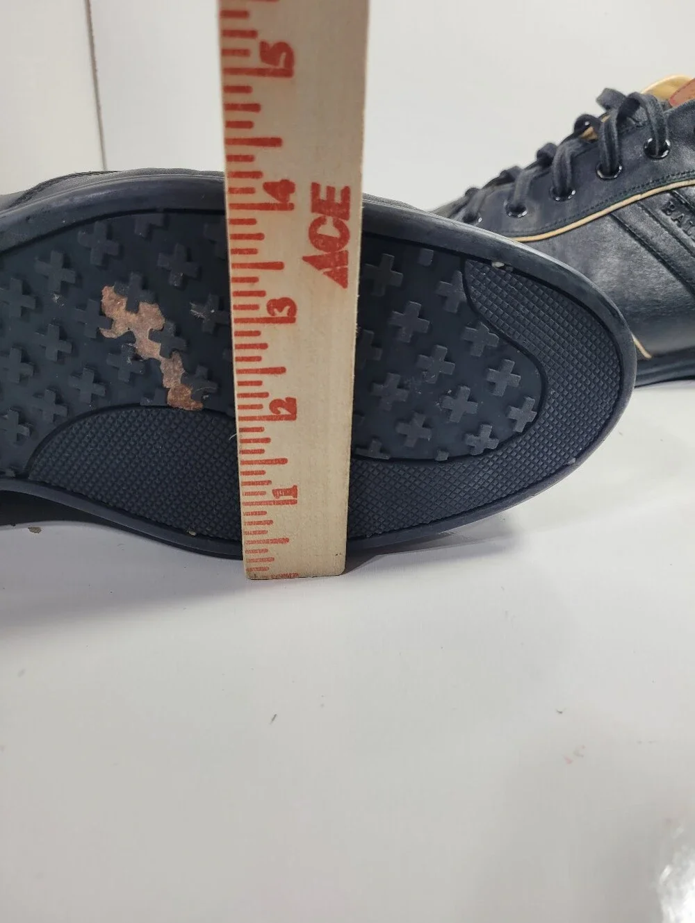 Bally Switzerland Men’s Black Leather Bowling Shoes Sneakers Low Top Size 10.5
